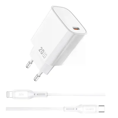 Зарядное устройство Wiwu Essen Fast Charger + Cable Combo USB-C to USB-L Wi-G007